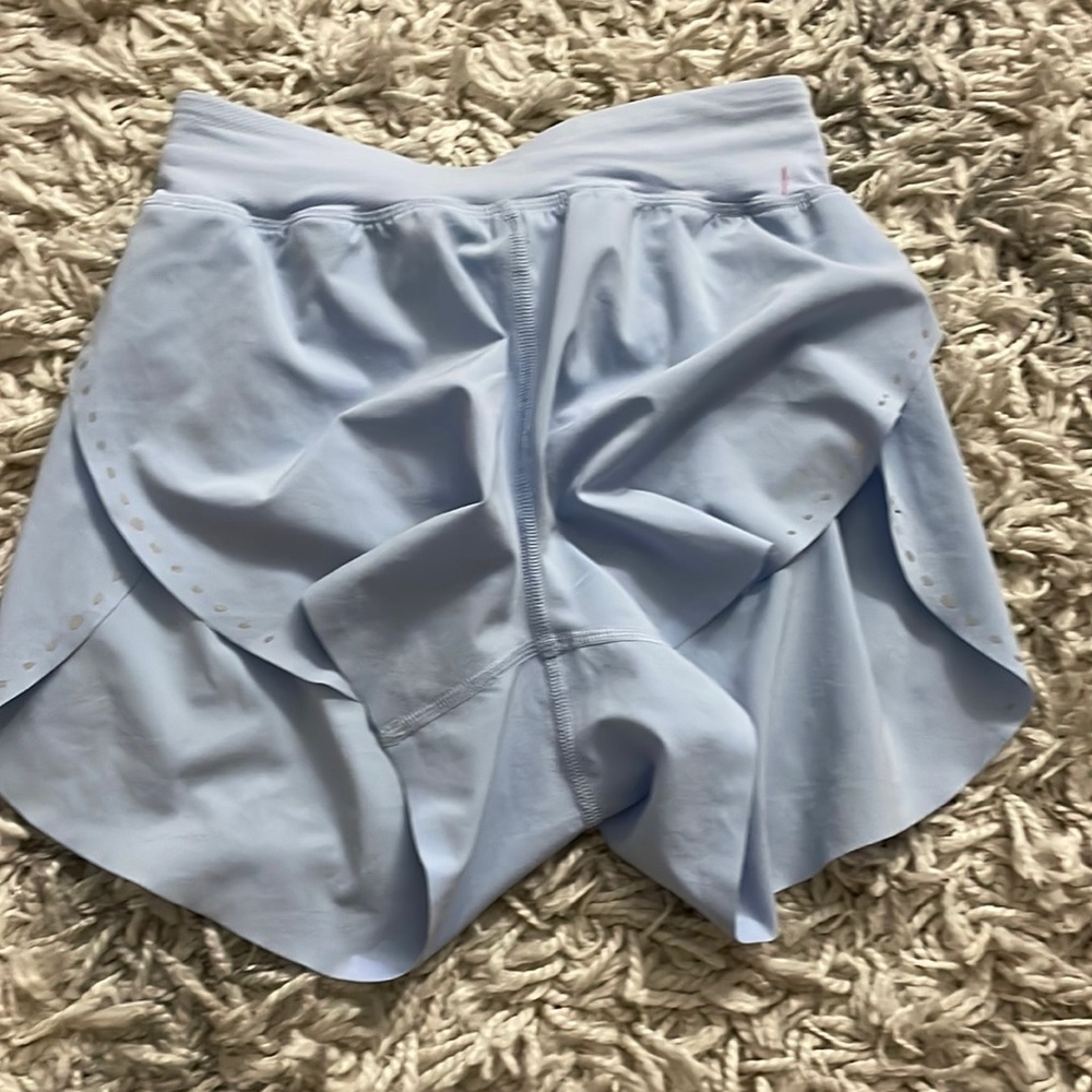 Blue linen find your pace shorts